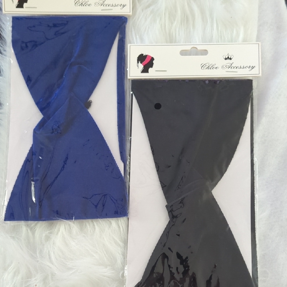 Chloe Accessory Blue and Black Headbands